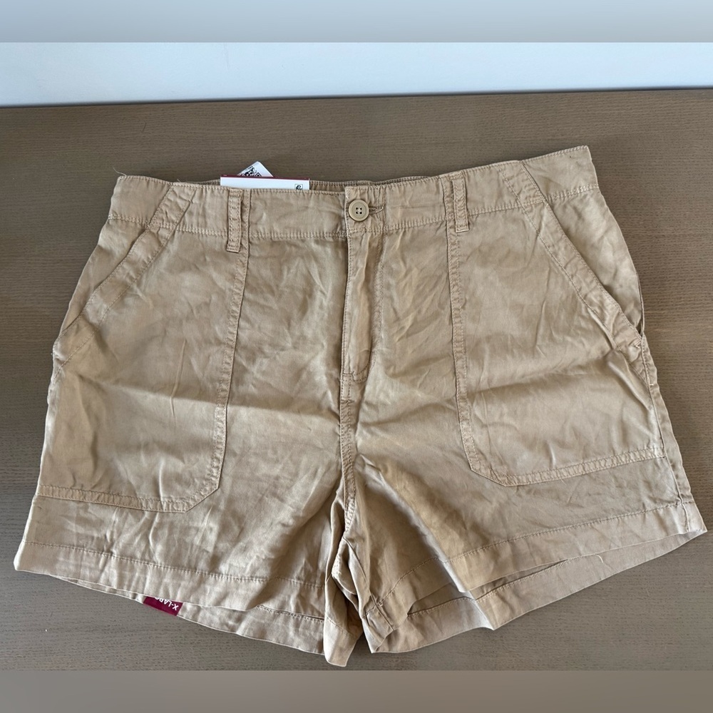 Sanctuary Social Standard Beige Shorts Tencel NEW Size XL